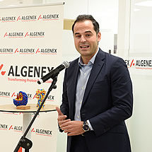 Ignacio Aguado, Vice President of the Madrid region, speaks at the inauguration of Algenex's facilities in Tres Cantos - October 24, 2020