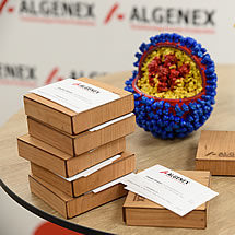 3D models of virus and protein at Algenex's facilities in Tres Cantos (Madrid)